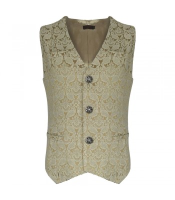 Pentagramme Palatine Men Cream Color Waistcoat 